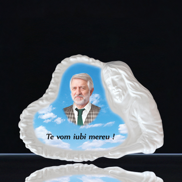 Model 2 - Iisus 27x37 cm Placa Sfinti (color sau alb-negru)
