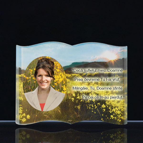 16x22 cm Cristal Carte (color sau alb-negru)
