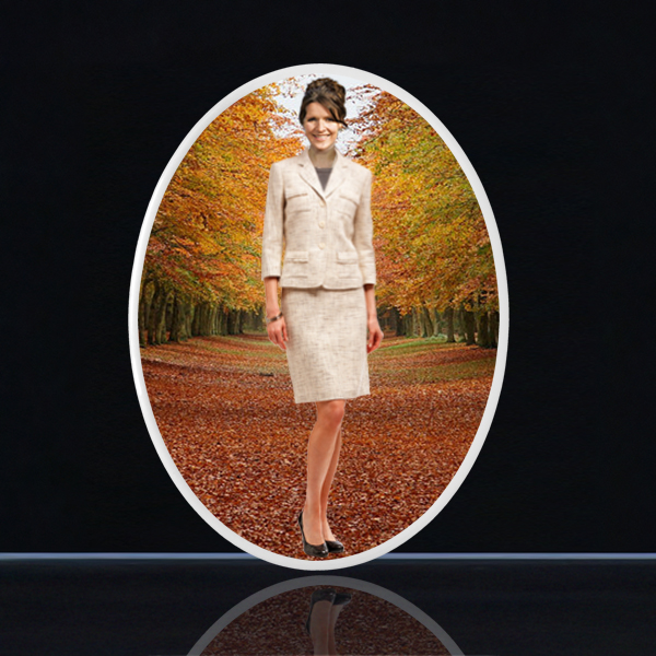 18x24 cm Oval simplu (color sau alb-negru)