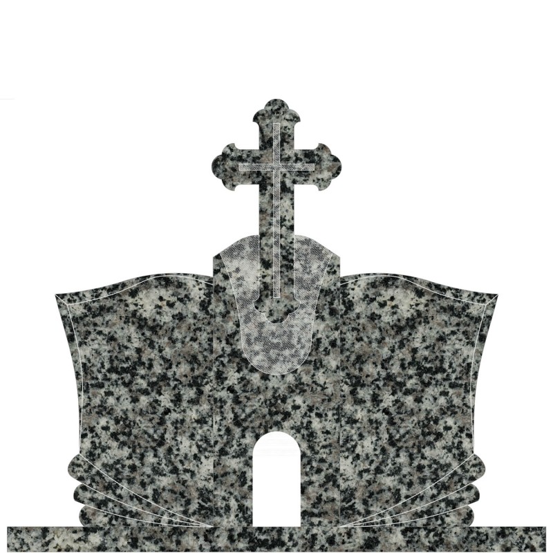Monument cu cruce trilobat – Set M015