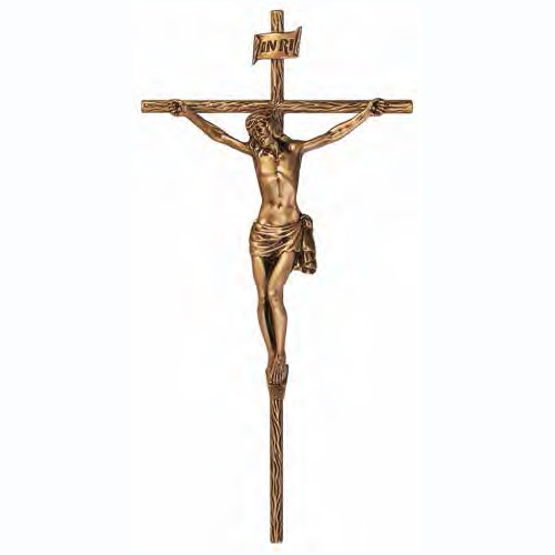 CRUCIFIX BRONZ cu IISUS si INRI 23145/45