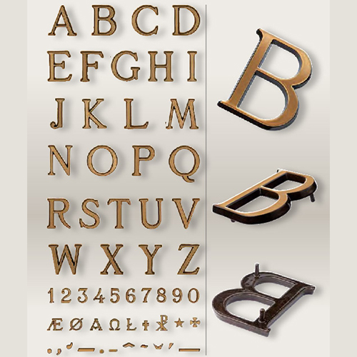 LITERA BRONZ caracter ROMANO